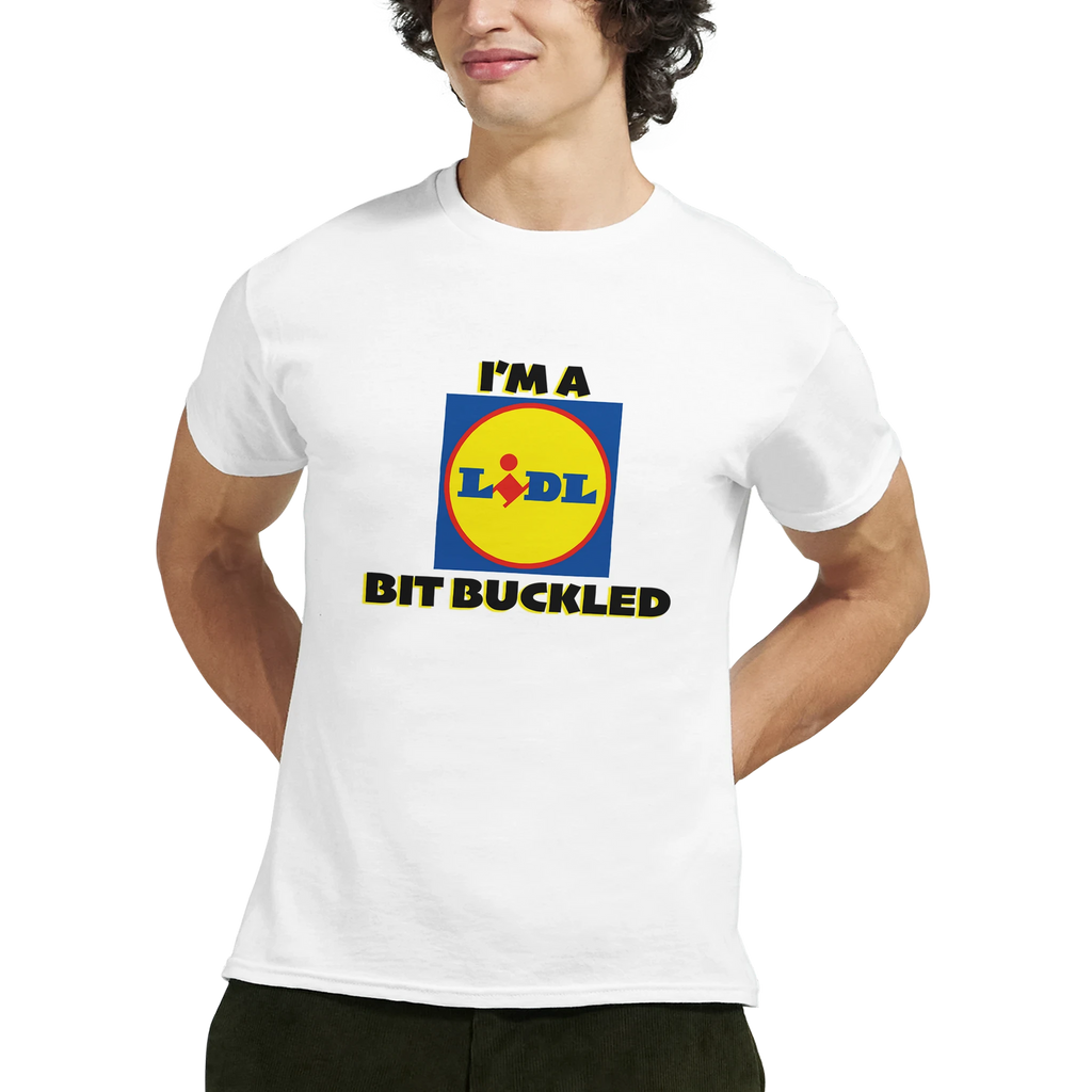im a lidl bit buckled adult novelty tshirt white 6
