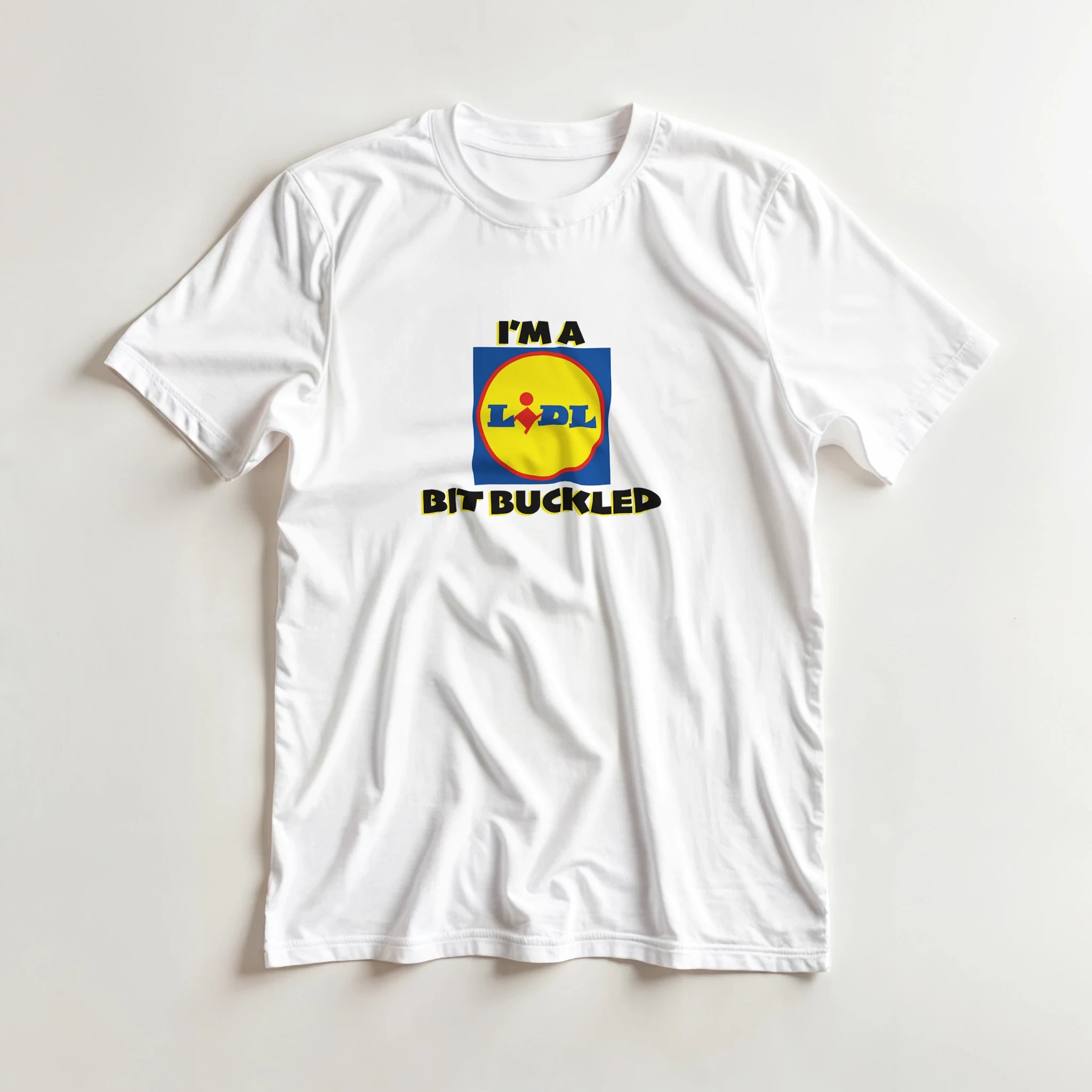 im a lidl bit buckled adult novelty tshirt white 7