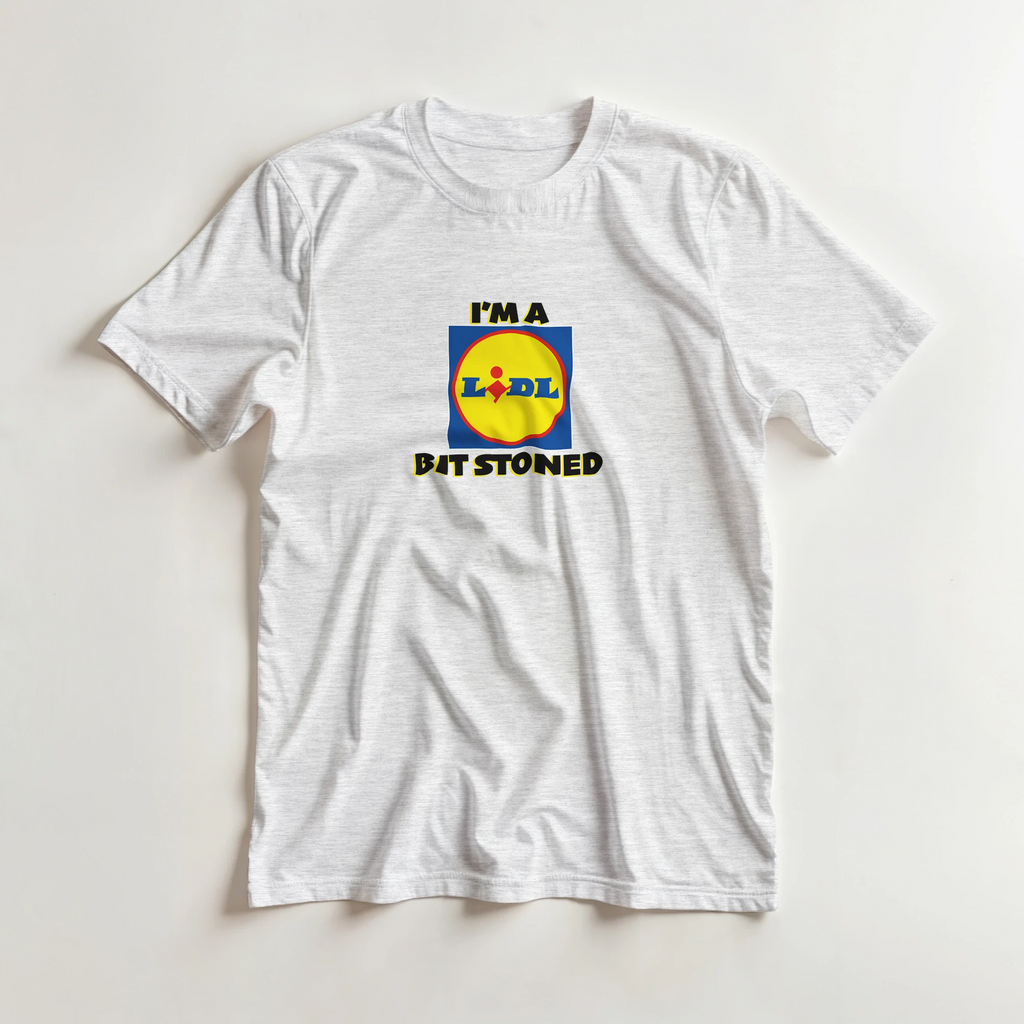 im a lidl bit stoned adult novelty tshirt ash grey 2