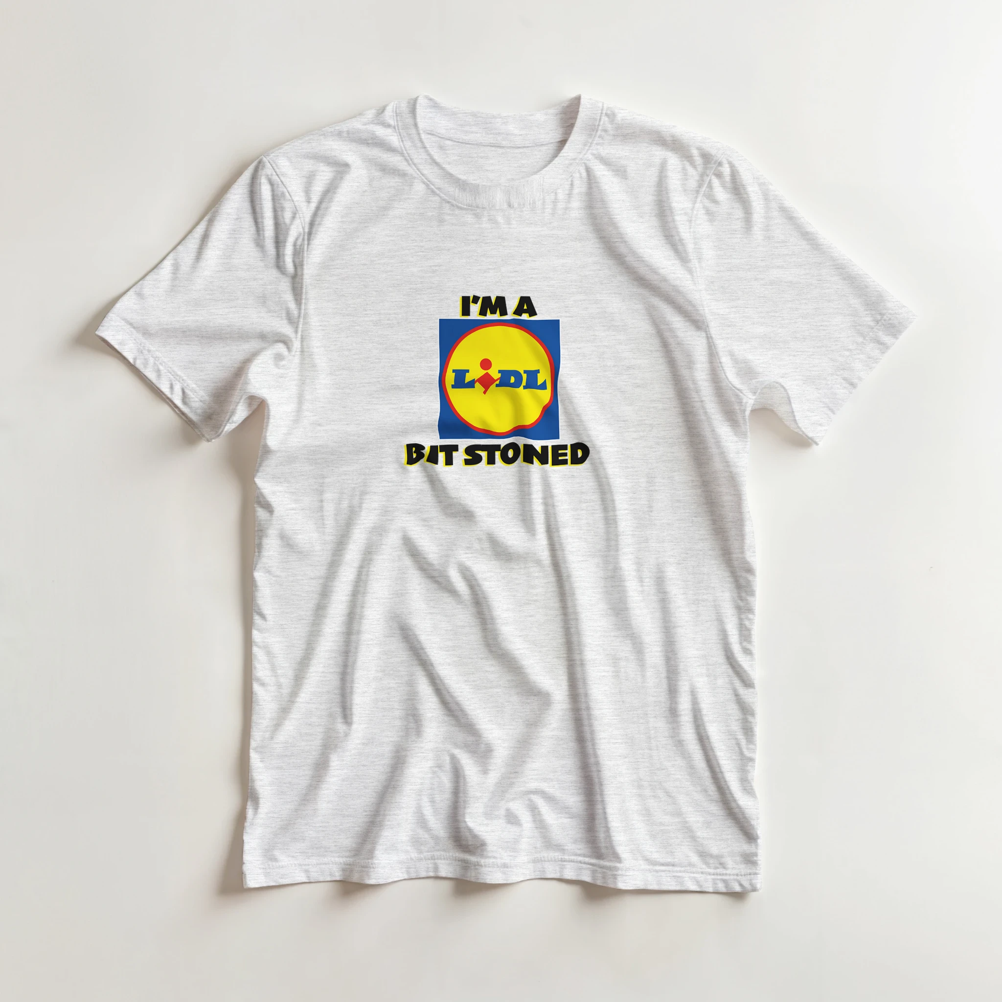 im a lidl bit stoned adult novelty tshirt ash grey 2