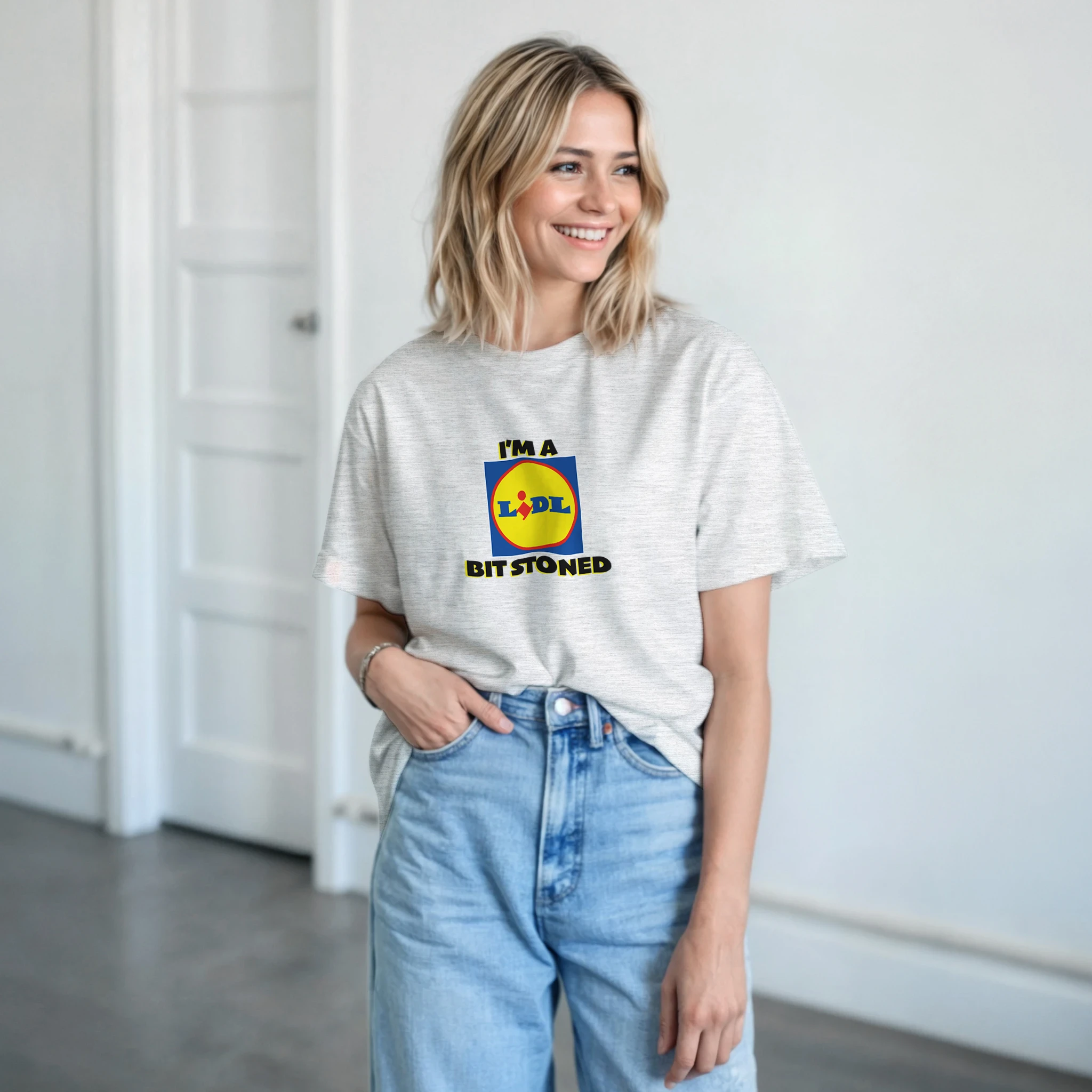 im a lidl bit stoned adult novelty tshirt ash grey 4