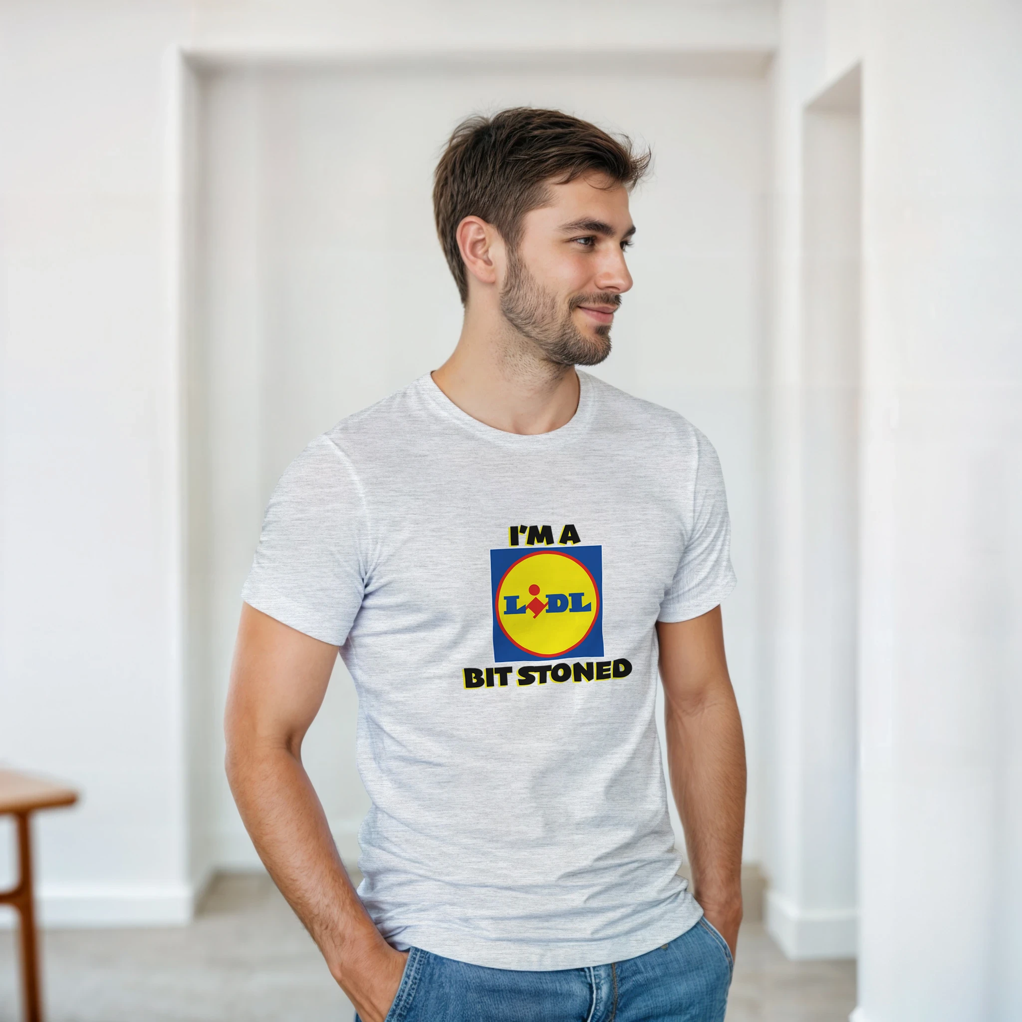 im a lidl bit stoned adult novelty tshirt ash grey 5