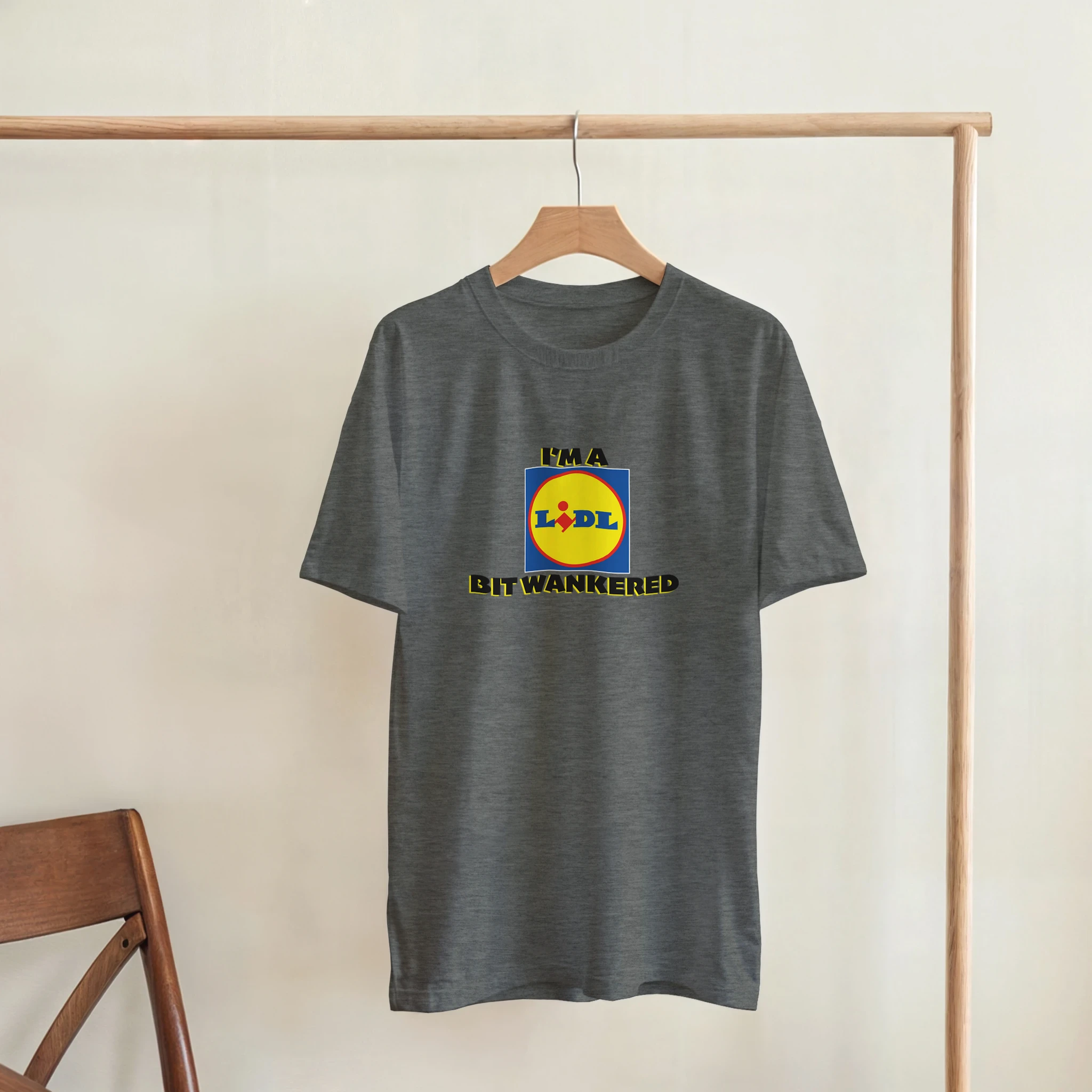 im a lidl bit wankered adult novelty tshirt graphite grey