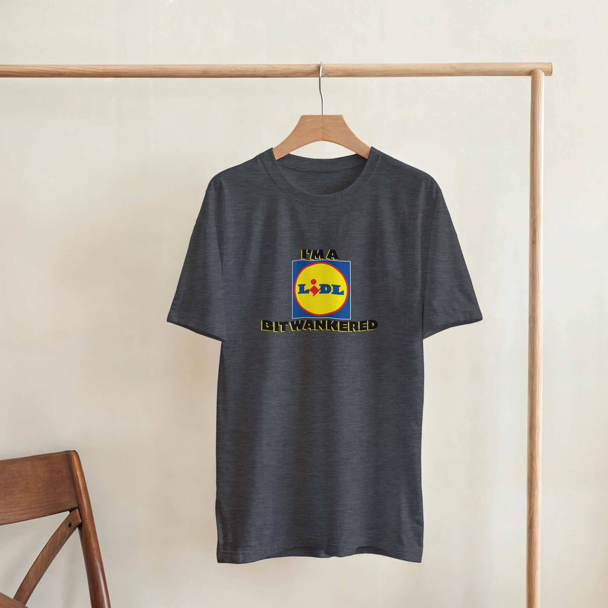 im a lidl bit wankered adult novelty tshirt graphite heather