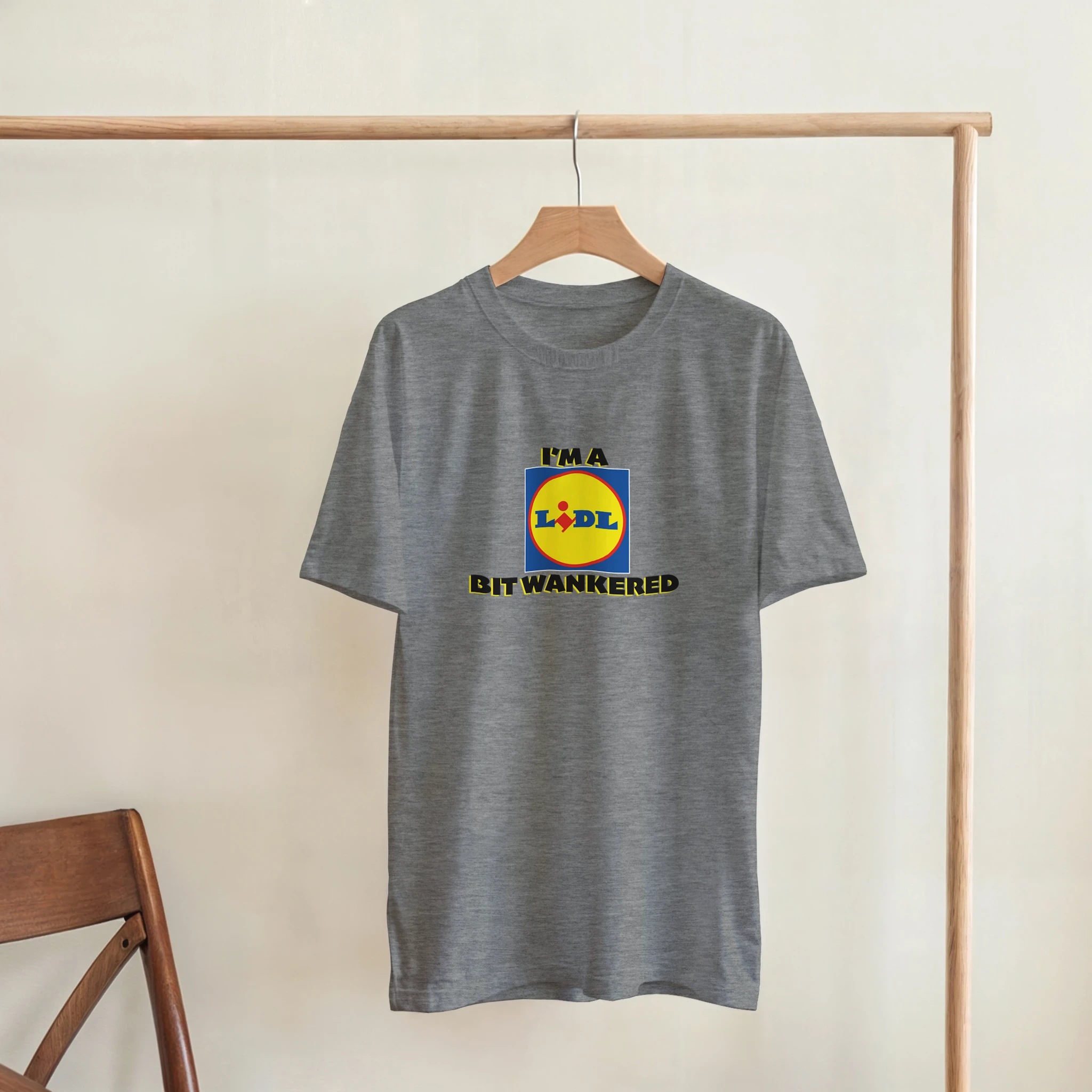 im a lidl bit wankered adult novelty tshirt sport grey
