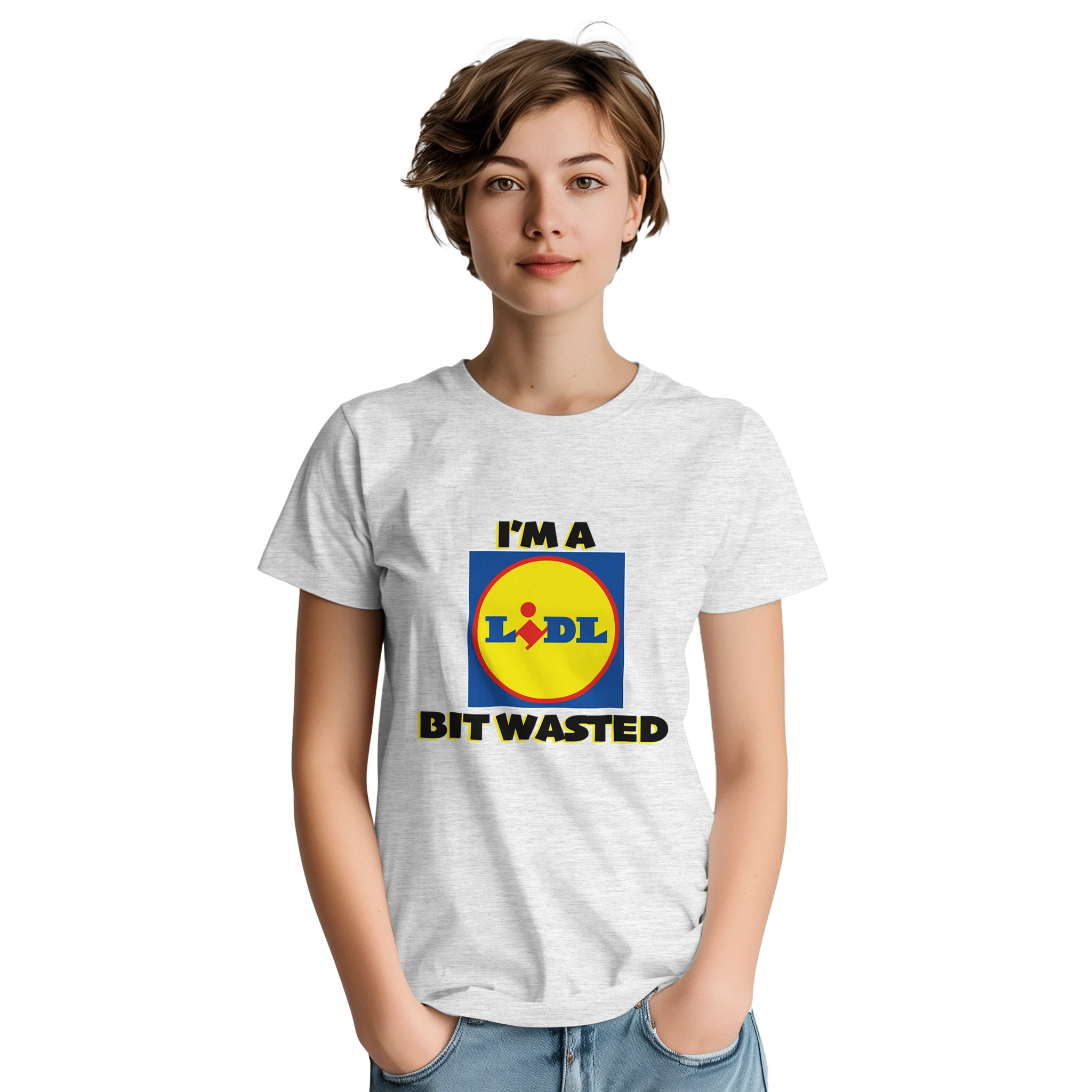 im a lidl bit wasted adult novelty tshirt