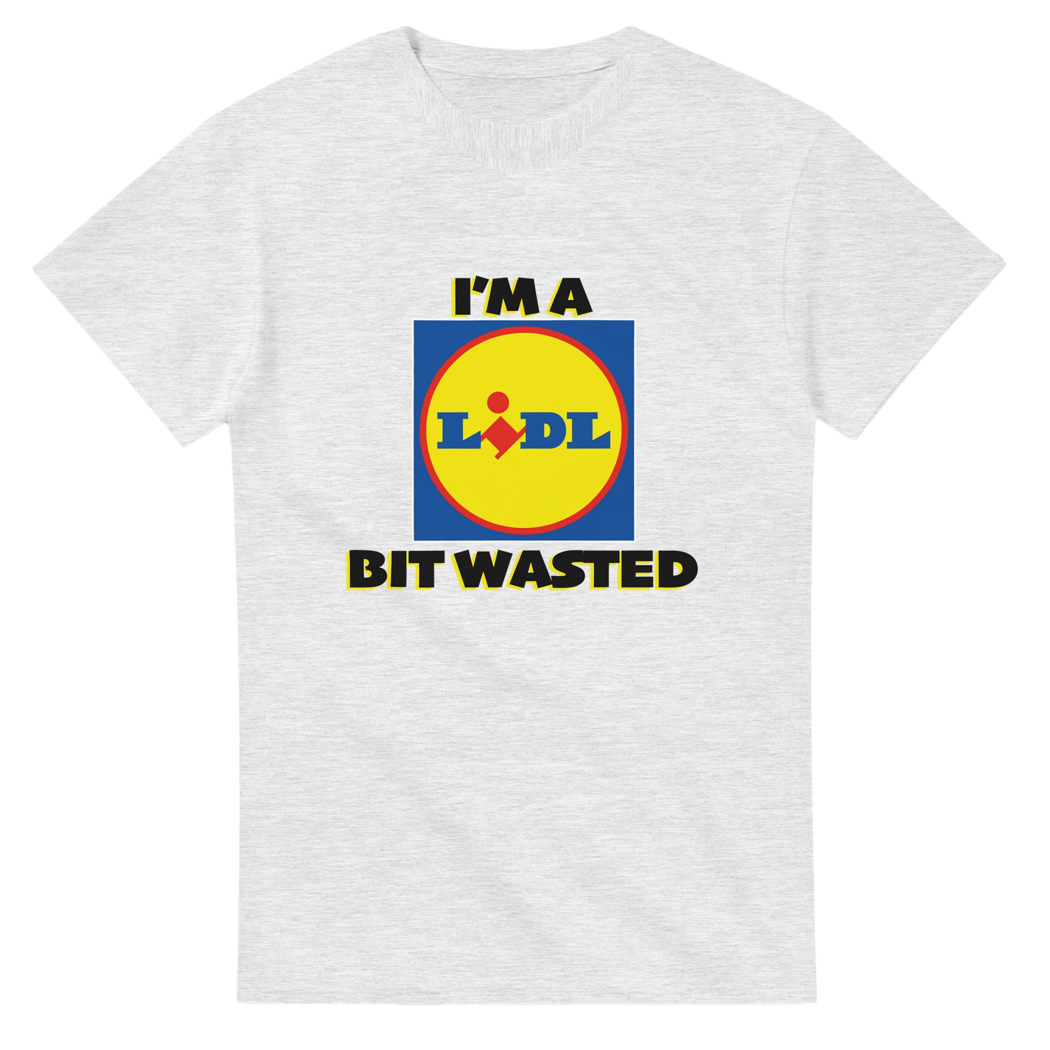 im a lidl bit wasted adult novelty tshirt ash grey 2