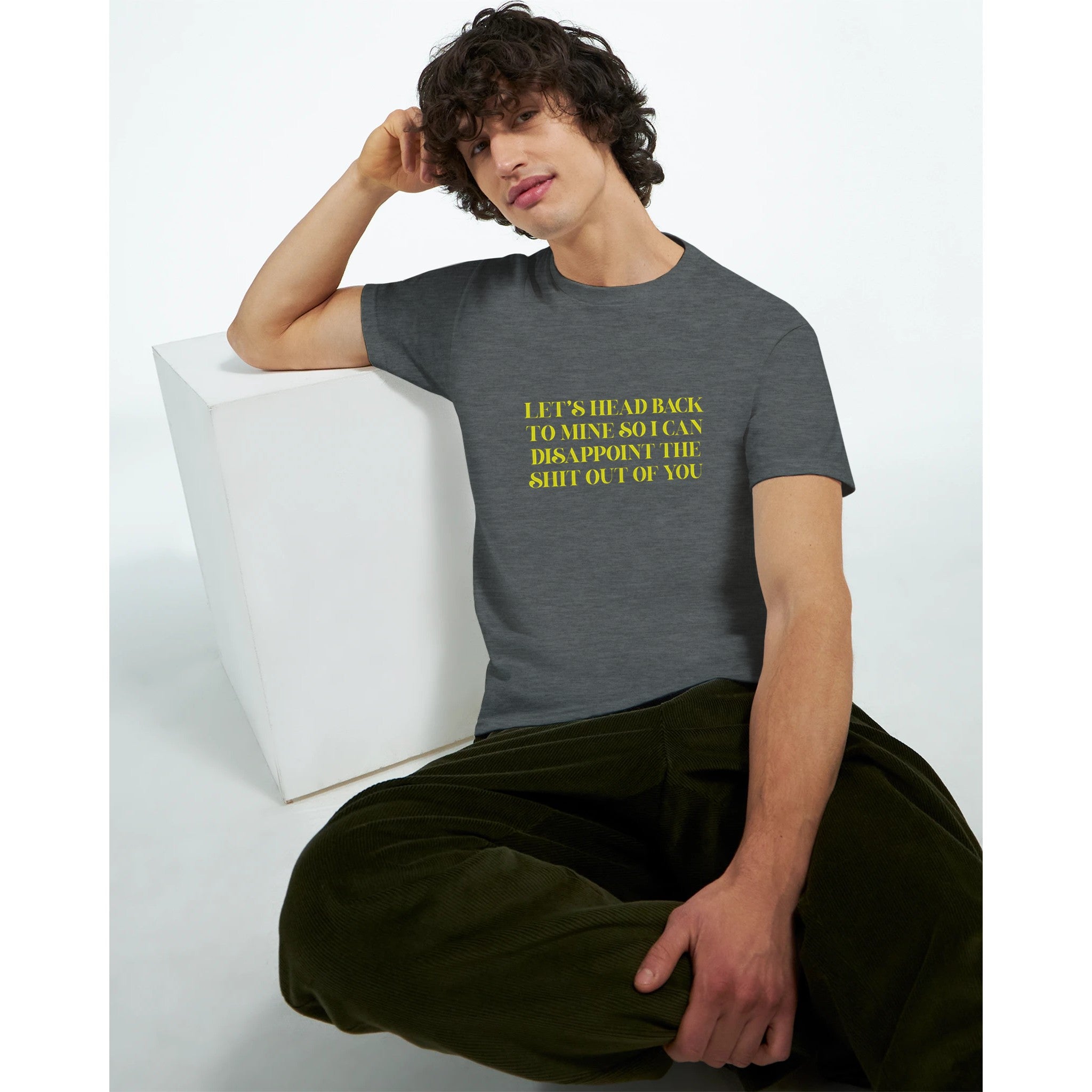 let's head back to mine so i can disappoint the shit out of you adult novelty tshirt sex dark grey 2