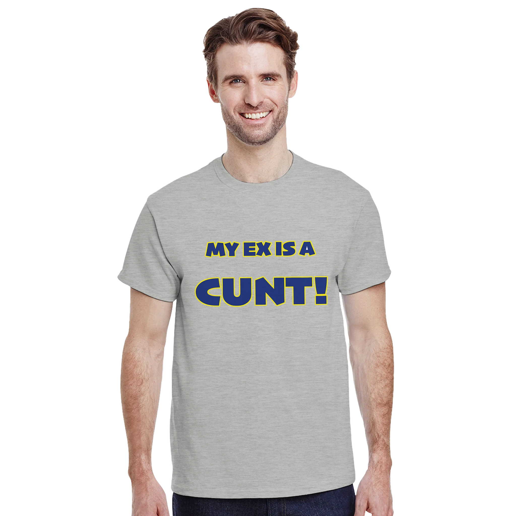 my ex is a cunt adult tshirt novelty light grey 4