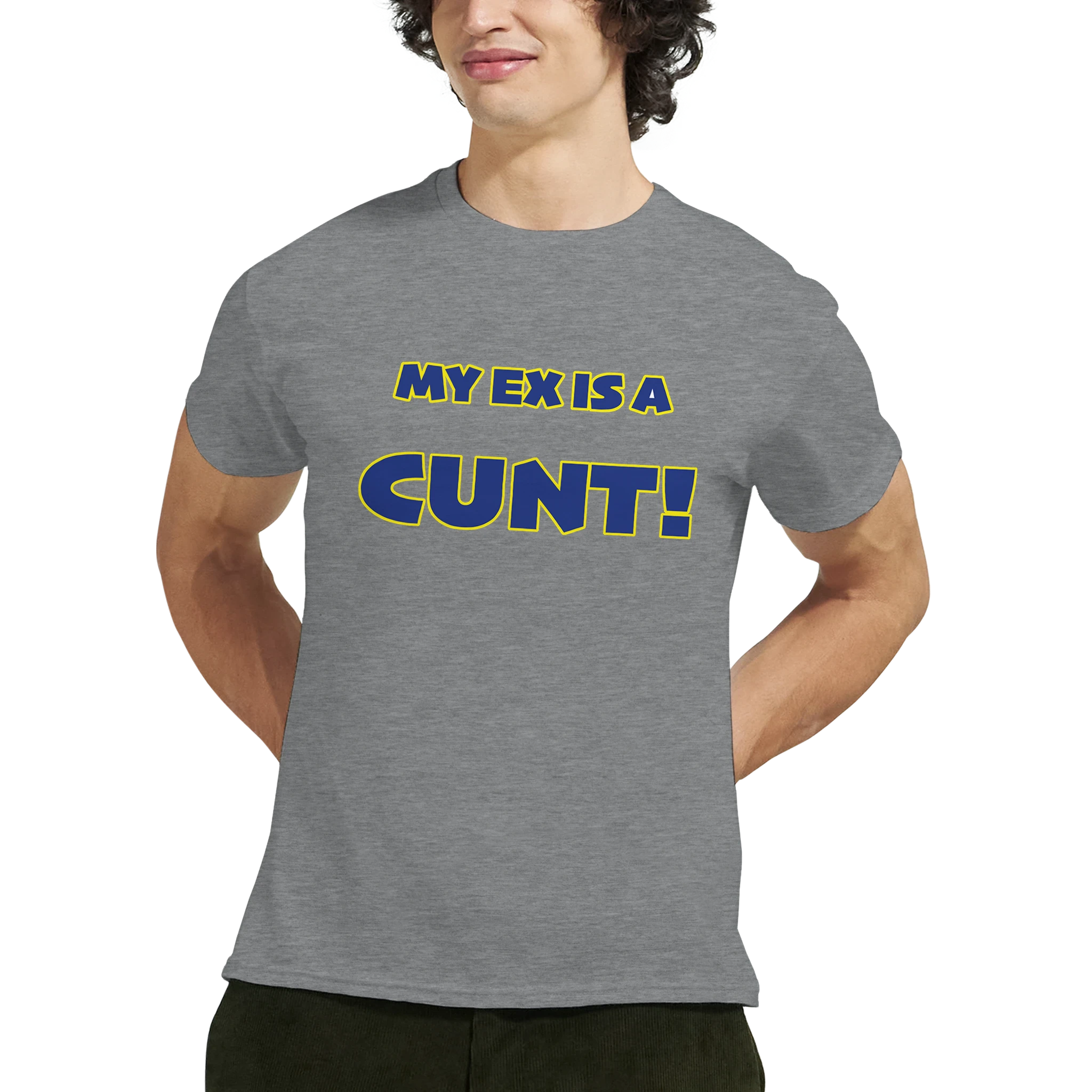 my ex is a cunt adult tshirt novelty sport grey