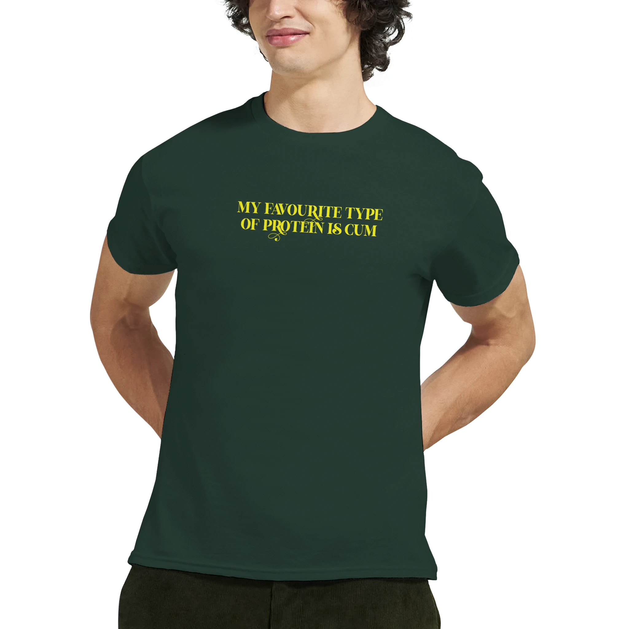 my favourite type of protein is cum adult novelthy tshirt sex forest green