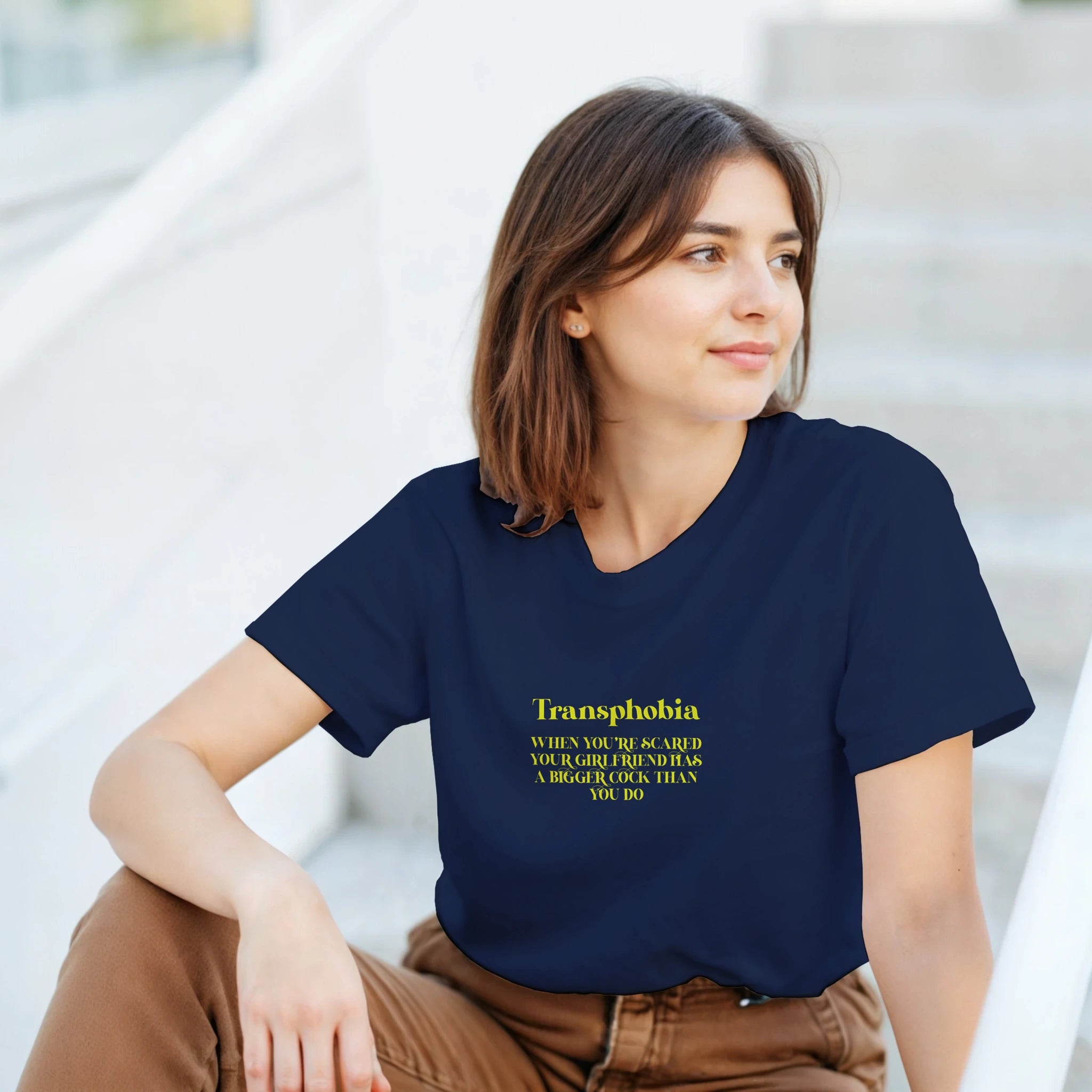 transphobia when you're scared your girlfriend has a bigger cock than you do adult novelty tshirt navy blue 6